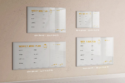 Magnetic erase board Meal schedule