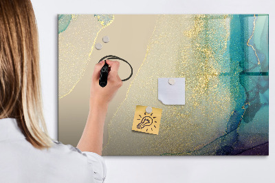 Magnetic board for drawing Colored marble