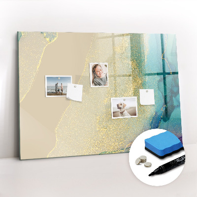 Magnetic writing board Colored marble