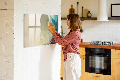 Magnetic board for drawing Colored marble