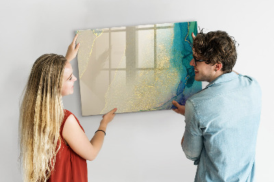 Magnetic board for drawing Colored marble
