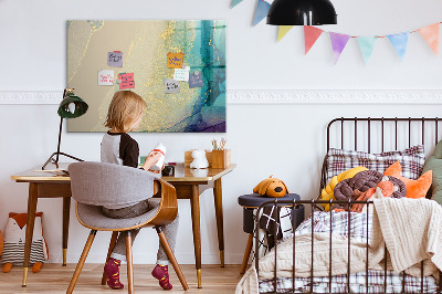 Magnetic board for drawing Colored marble