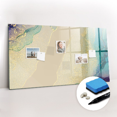 Magnetic board for drawing Colored marble