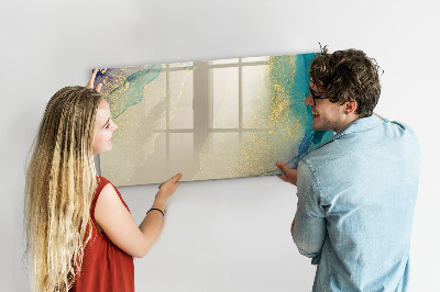 Magnetic board for drawing Colored marble