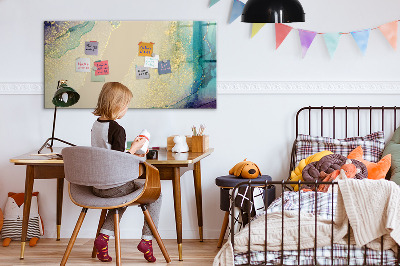 Magnetic board for drawing Colorful marble