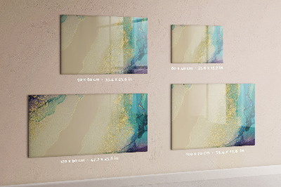 Magnetic writing board Colored marble