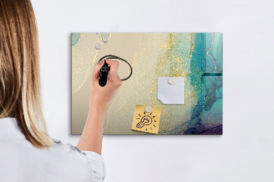 Magnetic board for drawing Colored marble