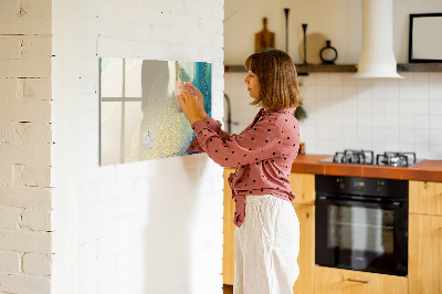 Magnetic board for drawing Colored marble