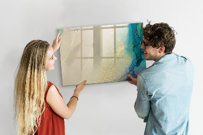 Magnetic board for drawing Colored marble