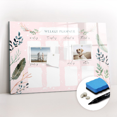 Magnetic board for drawing drawing A lovely weekly planner