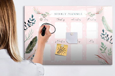 Magnetic board for drawing drawing Cute weekly planner