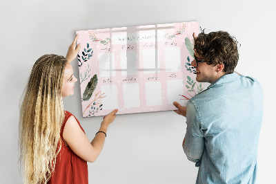 Magnetic board for drawing drawing A lovely weekly planner