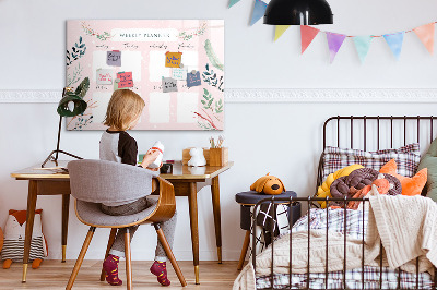 Magnetic board for drawing drawing A lovely weekly planner