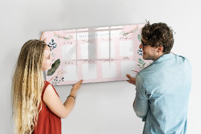 Magnetic board for drawing drawing A lovely weekly planner