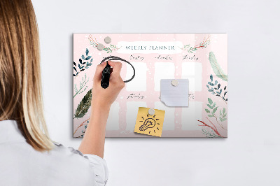 Magnetic board for drawing drawing Cute weekly planner