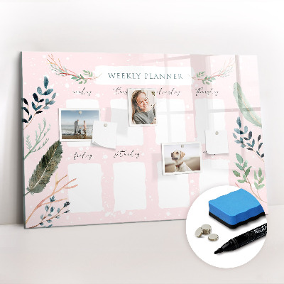 Magnetic board for drawing drawing A lovely weekly planner