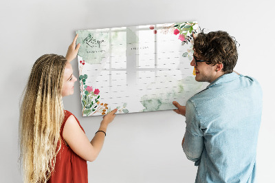 Magnetic board with marker Place for the recipe