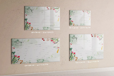 Magnetic board with marker Place for the recipe