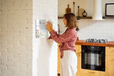 Magnetic writing board Place for a recipe