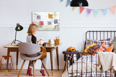 Magnetic writing board Place for a recipe