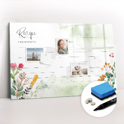 Magnetic writing board Place for the recipe