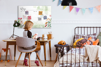 Magnetic writing board Place for a recipe