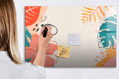 Magnetic erase board Hawaiian plants