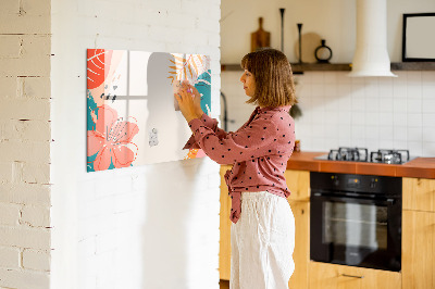 Magnetic erase board Hawaiian plants