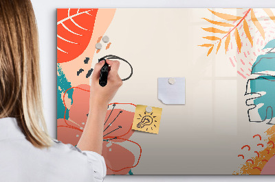 Magnetic erase board Hawaiian plants