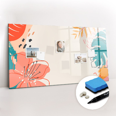 Magnetic erase board Hawaiian plants
