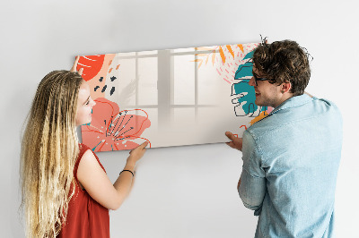 Magnetic erase board Hawaiian plants