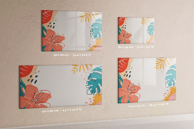 Magnetic erase board Hawaiian plants