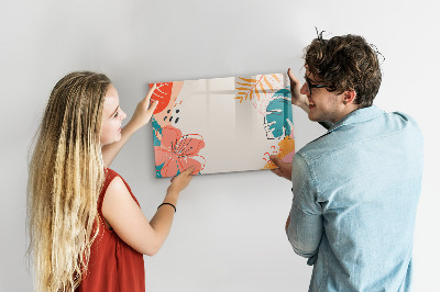 Magnetic erase board Hawaiian plants