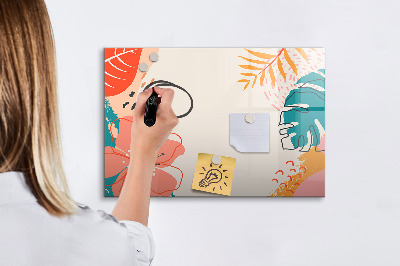 Magnetic erase board Hawaiian plants