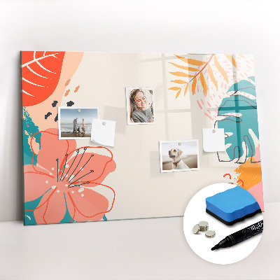 Magnetic erase board Hawaiian plants