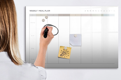 Magnetic writing board Minimalist menu