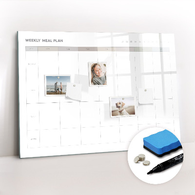 Magnetic writing board Minimalist menu
