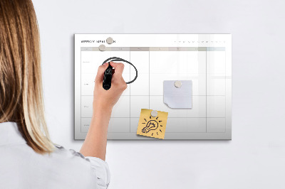 Magnetic writing board Minimalist menu