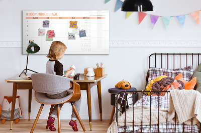 Magnetic writing board Weekly meal planner
