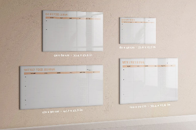 Magnetic writing board Weekly meal planner