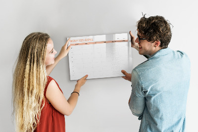 Magnetic writing board Weekly meal planner