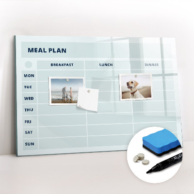 Magnetic writing board Pastel menu