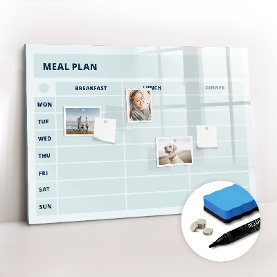 Magnetic writing board Pastel menu