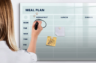 Magnetic writing board Pastel menu