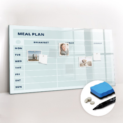 Magnetic writing board Pastel menu
