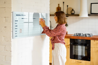 Magnetic writing board Pastel menu