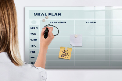 Magnetic writing board Pastel menu