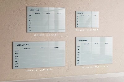 Magnetic writing board Pastel menu