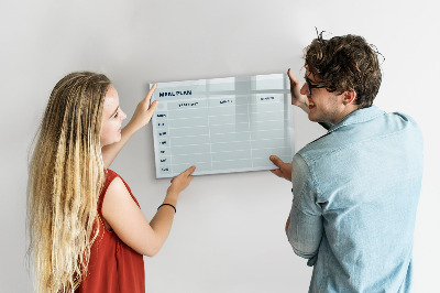 Magnetic writing board Pastel menu