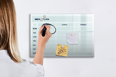 Magnetic writing board Pastel menu